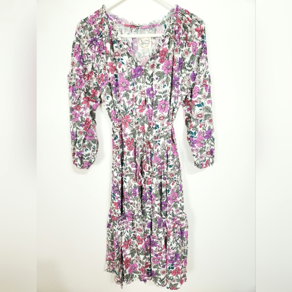 Sunday Mi Amor | New Floral Midi Dress Long Sleeve Small